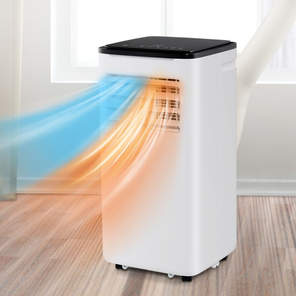 Climatiseur Portable 9000BTU Unité 4 en 1 avec Refroidissement Ventilateur Chauffage et Déshumidificateur Compatible Wi-Fi Blanc – Image 2