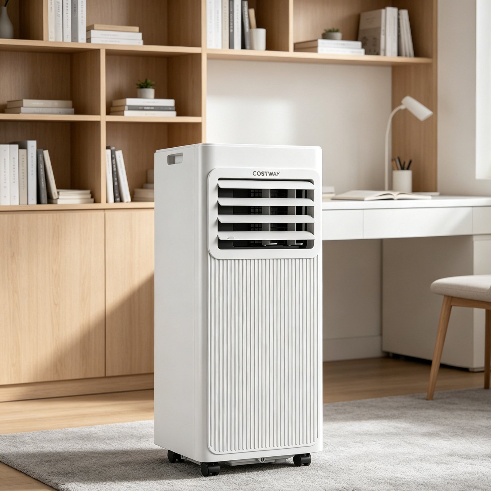 Climatiseur Mobile Silencieux 7000 BTU 3 en 1 Climatiseur Déshumidificateur Ventilateur Mode Sommeil Minuterie 24H jusqu'à 32,5 m² Blanc – Image 4