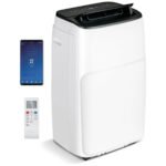 Climatiseur Mobile avec Evacuation 4 en 1 Ventilateur & Déshumidificateur & Refroidisseur & Chauffage avec Télécommande & APP (12000BTU)