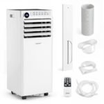 Climatiseur Mobile avec Évacuation 7000 BTU Climatiseur avec Kit Fenêtre Refroidissement Déshumidificateur Ventilateur pour 32,5㎡ Blanc