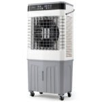 Climatiseur Portable 3 en 1 Ventilateur Rafraîchisseur d’Air avec Télécommande Large Réservoir d’Eau Minuterie 12H 2 Modes&3 Vitesses