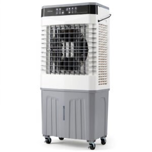 Climatiseur Portable 3 en 1 Ventilateur Rafraîchisseur d’Air avec Télécommande Large Réservoir d’Eau Minuterie 12H 2 Modes&3 Vitesses