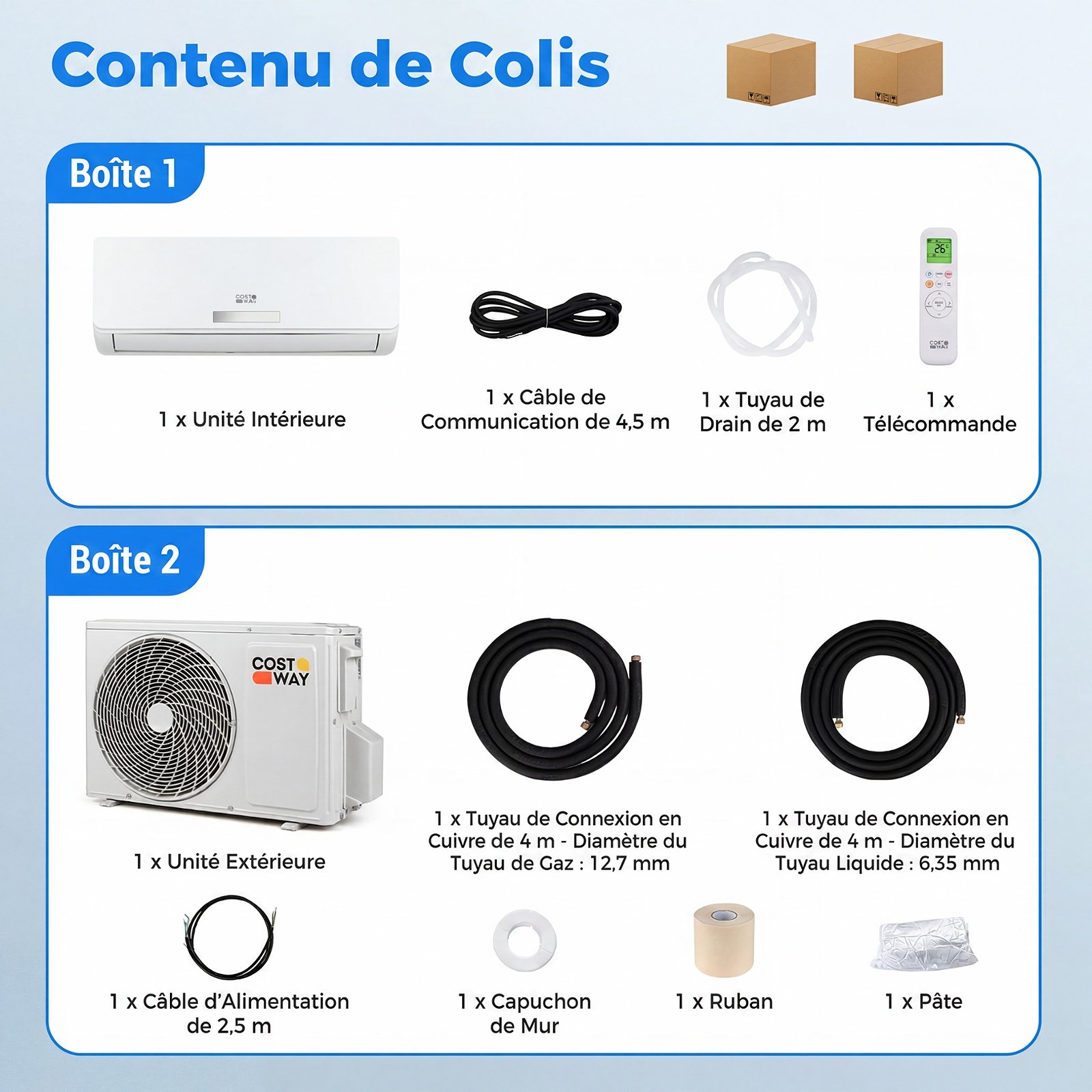 Climatiseur Reversible 18000 BTU 5,1 KW Climatiseur Split R32 Chauffage Refroidissement 19 dB Auto-Nettoyage 18000 BTU|5,1 kW Blanc – Image 9