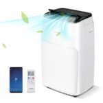 Climatiseur Mobile 4 en 1 Silencieux 12000 BTU avec Ventilateur Déshumidificateur Rafraîchisseur Chauffage Mode Veille Classe A