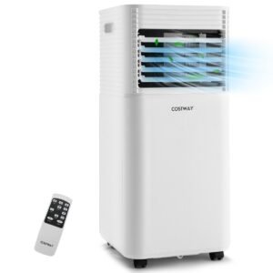 Climatiseur Mobile 4 en 1 Refroidissement Déshumidification Ventilateur 7000BTU 2 Vitesses