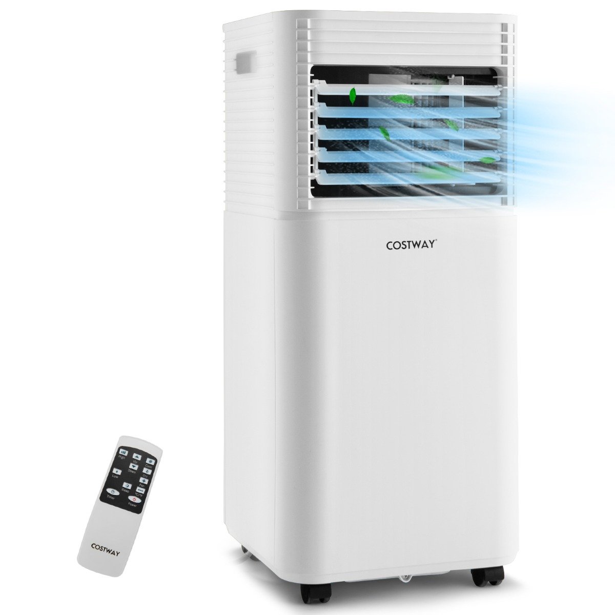 Climatiseur Mobile 4 en 1 Refroidissement Déshumidification Ventilateur 7000BTU 2 Vitesses