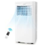 Climatiseur Mobile 4 en 1 Silencieux 9000BTU Rafraîchisseur Ventilateur Déshumidificateur 20L/Jour Mode Nuit 17 à 30℃