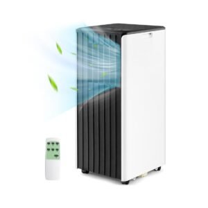 Climatiseur Mobile 4 en 1 avec Refroidissement Ventilateur Déshumidificateur et Mode Veille Télécommande Application Intelligente Minuterie 24h