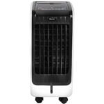 Refroidisseur d’Air 75W Portable avec Télécommande Ecran LCD 3 Vitesses Minuterie 8h Réservoir d'Eau 6L 32x25x57cm