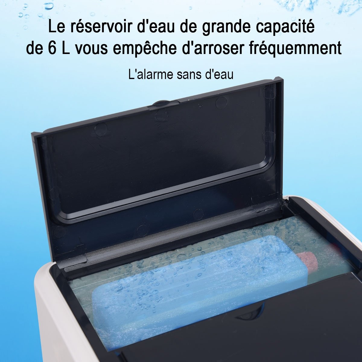 Refroidisseur d’Air 75W Portable avec Télécommande Ecran LCD 3 Vitesses Minuterie 8h Réservoir d'Eau 6L 32x25x57cm – Image 12