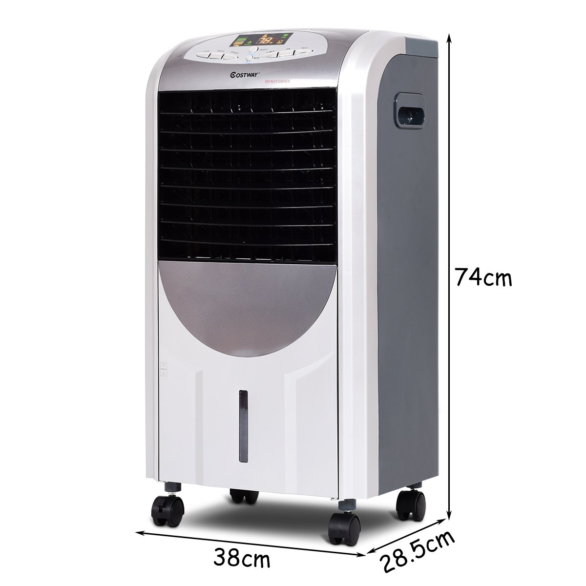 Rafraîchisseur d'Air avec Chauffage avec Télécommande 3 Vitesses Variables Minuterie 8H Réservoir d'eau 7L et 2 Conteneurs de Glace – Image 11