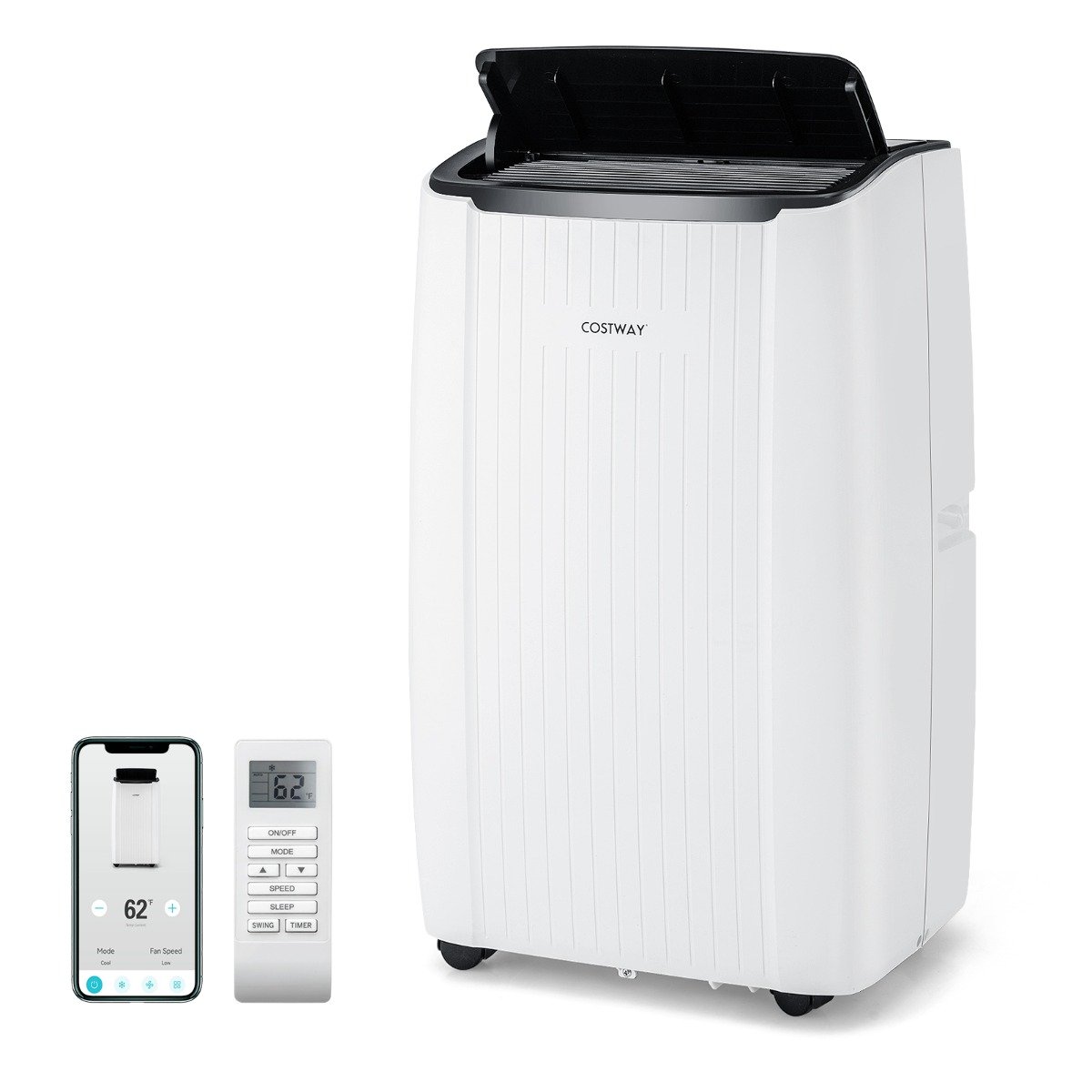 Climatiseur Mobile 12000 BTU 4 en 1 Refroidissement Chauffage Ventilateur Déshumidificateur Minuterie 24H pour jusqu'à 42m² – Image 2