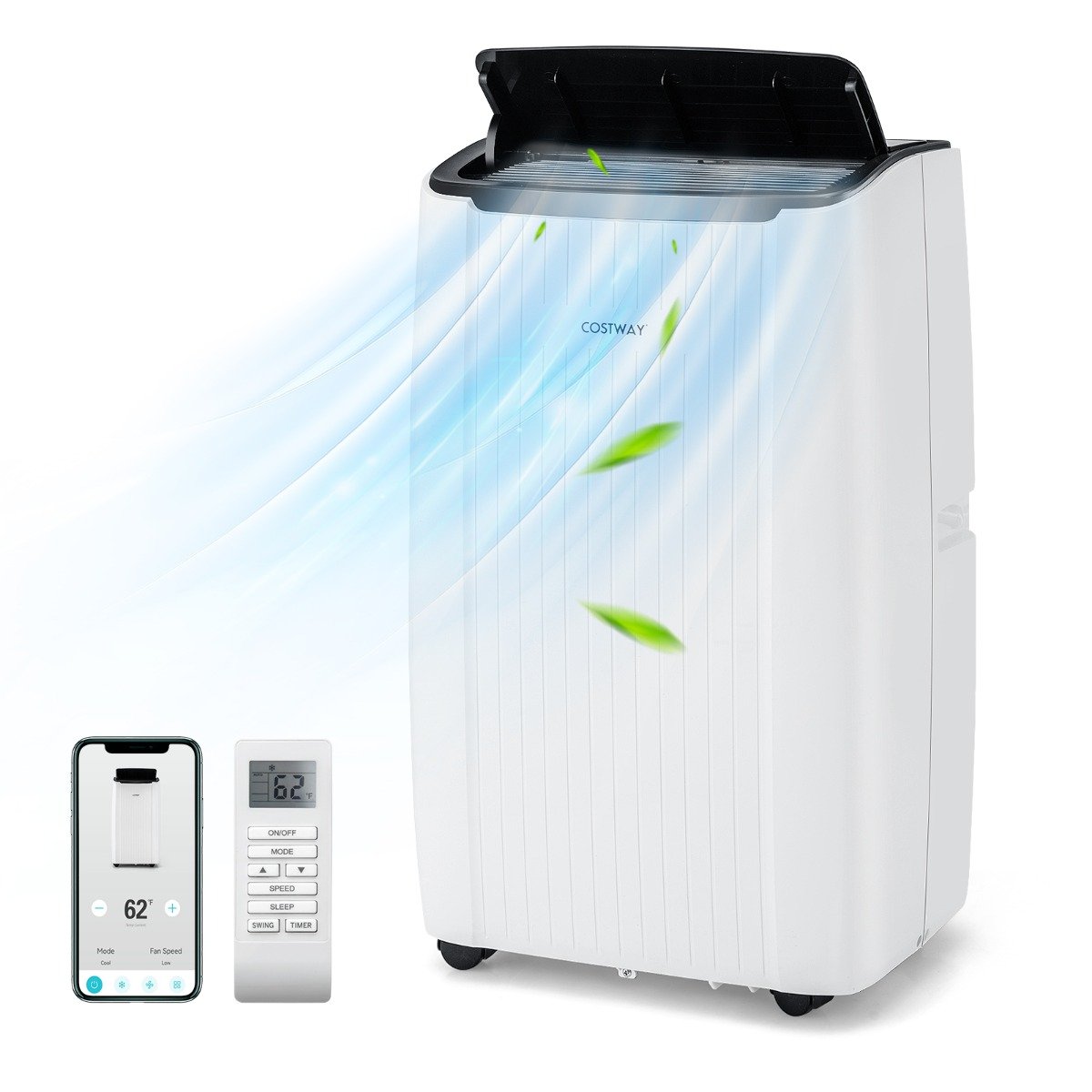 Climatiseur Mobile 12000 BTU 4 en 1 Refroidissement Chauffage Ventilateur Déshumidificateur Minuterie 24H pour jusqu'à 42m² – Image 3